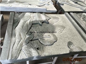Mongolian Black Granite Sculpture Tile