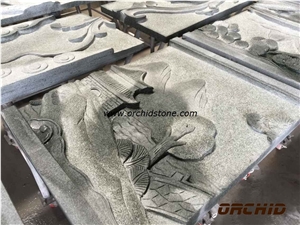 Mongolian Black Granite Wall Cladding Carving