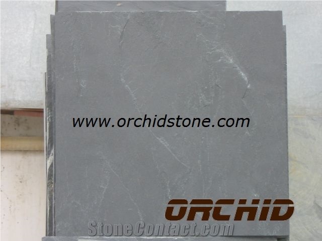 Riven Black Slate Tiles & Slabs, China Black Slate