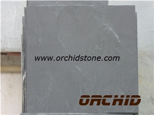 Riven Black Slate Tiles & Slabs, China Black Slate