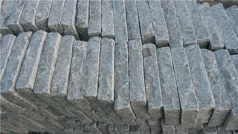 Limestone Cobbles Tandur Grey, Grey India Limestone Cube Stone & Pavers