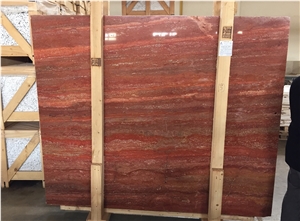 Turkey Red Travertine Slabs & Tiles, Polished Travertine Flooring Tiles, Wall Covering Tiles Turkey Red Travertine Slabs & Tiles, Polished Travertine Flooring Tiles, Wall Covering Tiles