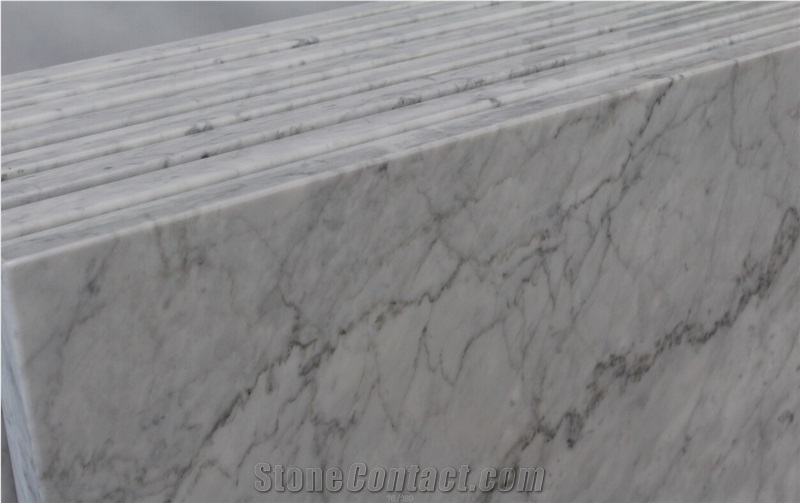 Bianco Carrara Marble Countertop,Polished White Carrara Marble Island Top