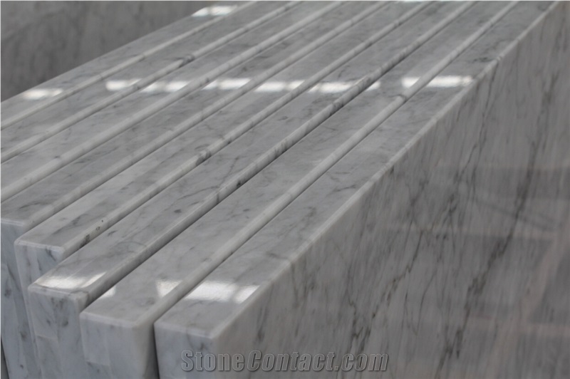 Bianco Carrara Marble Countertop,Polished White Carrara Marble Island Top