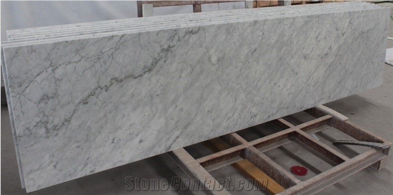 Bianco Carrara Marble Countertop,Polished White Carrara Marble Island Top