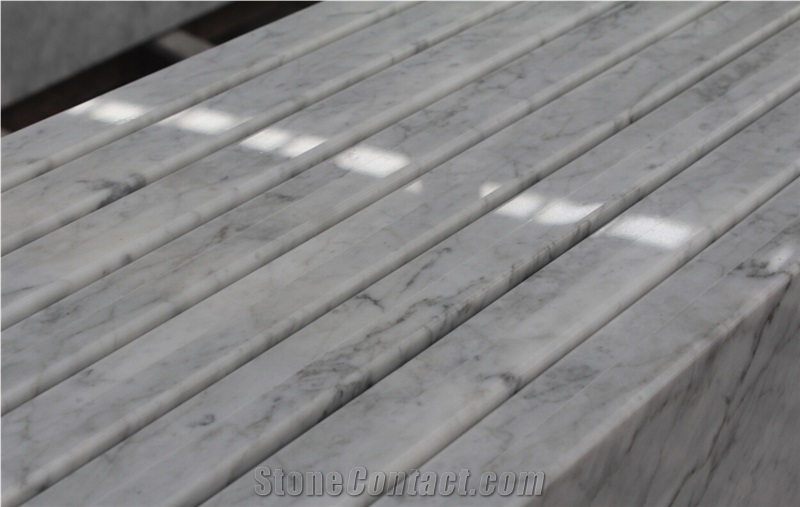 Bianco Carrara Marble Countertop,Polished White Carrara Marble Island Top