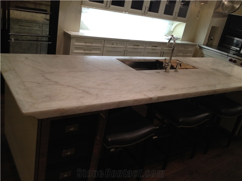 Iceberg Quartzite Countertop,White Quartzite Kitchen Island Top,Brazil White Quartzite Work Top