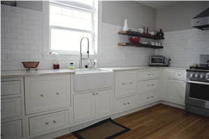 Polished Tajmahal Quartzite Kitchen Countertop