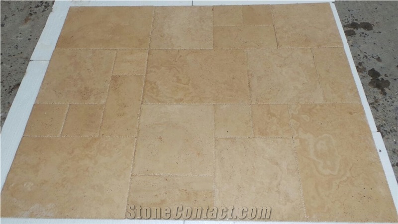 Classic Travertine French Pattern Tiles & Slabs, Beige Travertine Floor Tiles, Wall Tiles
