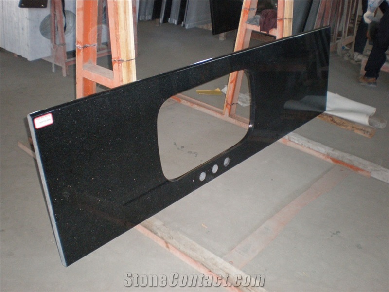 Absolute Black Granite Bathroom Vanity Tops, Absolute Black Granite Bathroom Countertops