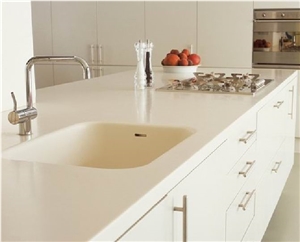 Beige Artificial Stone Kitchen Bar Top, Artificial Stone Countertop
