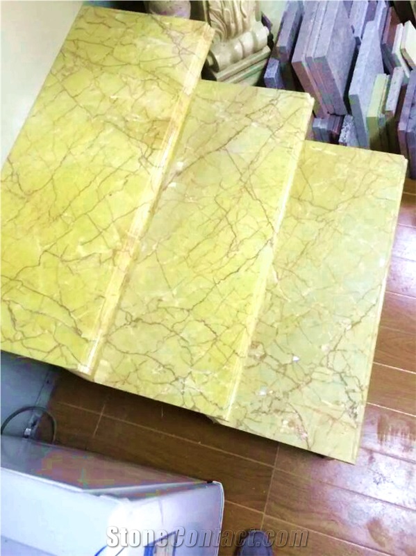 China Gold Color Marble Slabs & Tiles, China Yellow Marble
