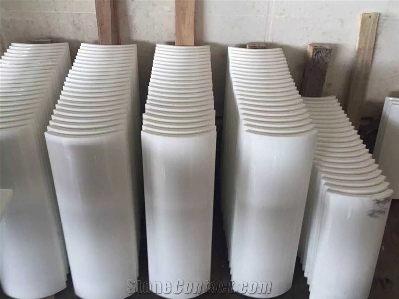 China White Artificial Polished Stone,Hand Works Sign, Polished White Artificial Vanity Top