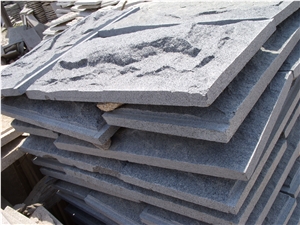G684 Black Basalt Mushroom Stone,Mushroom Wall Cladding Panel,Dark Basalt Split Wall Panel