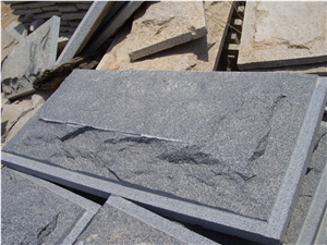 G684 Black Basalt Mushroom Stone,Mushroom Wall Cladding Panel,Dark Basalt Split Wall Panel