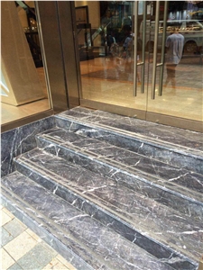Grigio Carnico Marble Decorated Effect,Gray and White Vein Marble Kitchen Decorated