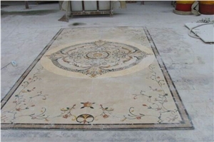 Multicolor Marble Waterjet Medallion,Hand Works Square Floor Medallion,All Sorts Of Manual Design