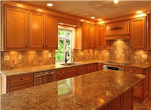 Santa Cecilia Granite Countertop, Santa Cecilia Granite Kitchen Top, Santa Cecilia Granite Kitchen Island Top