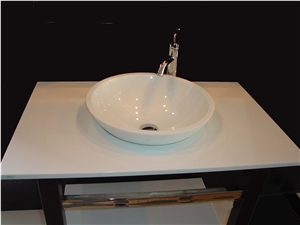 White Quartz Stone Countertop, White Quartz Stone Vanity Top