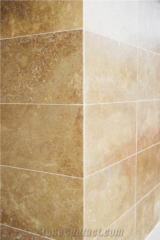 Sahara Travertine Honed and Filled, Yellow Travertine Turkey Tiles & Slabs