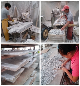 Big Hexagon Bianco White Carrara Marble Mosaic