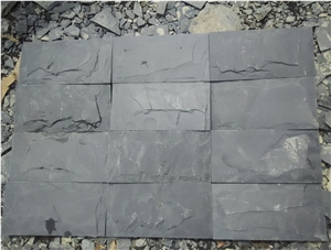 Black Slate Mushroom Stone,Natural Decorative Stone
