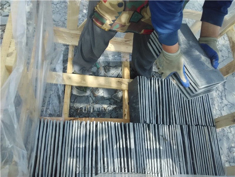 Black Slate Mushroom Stone,Natural Decorative Stone