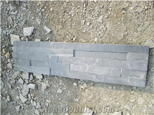 Cheap China Black Slate Cultured Stone For Wall Cladding Decor, Ledge/Loose Stone Feature Wall, Natural Building Stone Wall Decoration, Thin Stone Veneer