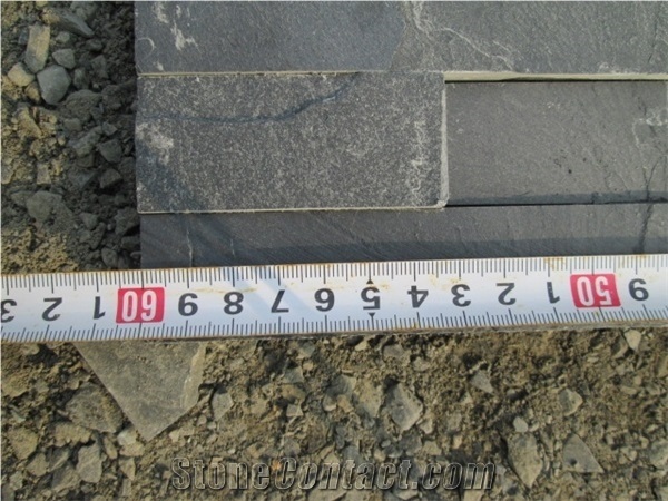 Cheap China Black Slate Cultured Stone For Wall Cladding Decor, Ledge/Loose Stone Feature Wall, Natural Building Stone Wall Decoration, Thin Stone Veneer