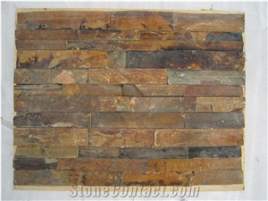 Cheap China Popular Rusty Brown Slate Cultured Stone for Wall Cladding Decor, Loose/Corner/Ledge Stone/Fieldstone for Garden, House Exterior Decoration, Quarry Owner