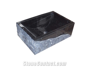 China Cheap Black Marble Nero Marquina Rectangle/Square Bathroom Wash Basins, Sinks, Natural Building Stone, Hotel Toilet Project Decoration