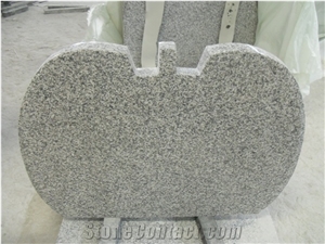 China Cheap Popular G623 /Mountain Silver Light Crystal Grey Granite Polished Tombstones,Headstones, Monuments Of Poland Style for Single and Double, European Engraved Cemetery Funeral Gravestone