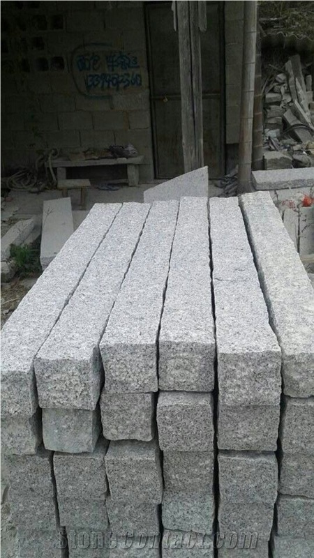 G623 Light Grey Granite Rough Picked Kerbstones,Curbstones for Road