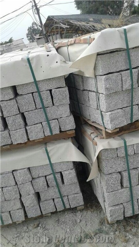 G623 Light Grey Granite Rough Picked Kerbstones,Curbstones for Road