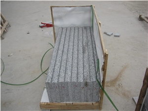 G623 Silver Grey Granite Slabs,Cheap China Granite in Stair Steps with Anti Slip,Treads and Risers