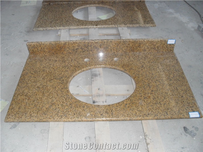Vietnam Yellow/Rust Granite,Yellow Granite Vanities with Drilling Hole for Bathroom