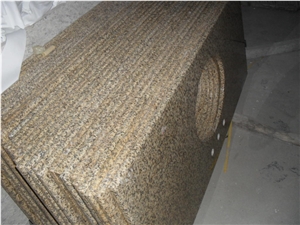 Vietnam Yellow/Rust Granite,Yellow Granite Vanities with Drilling Hole for Bathroom