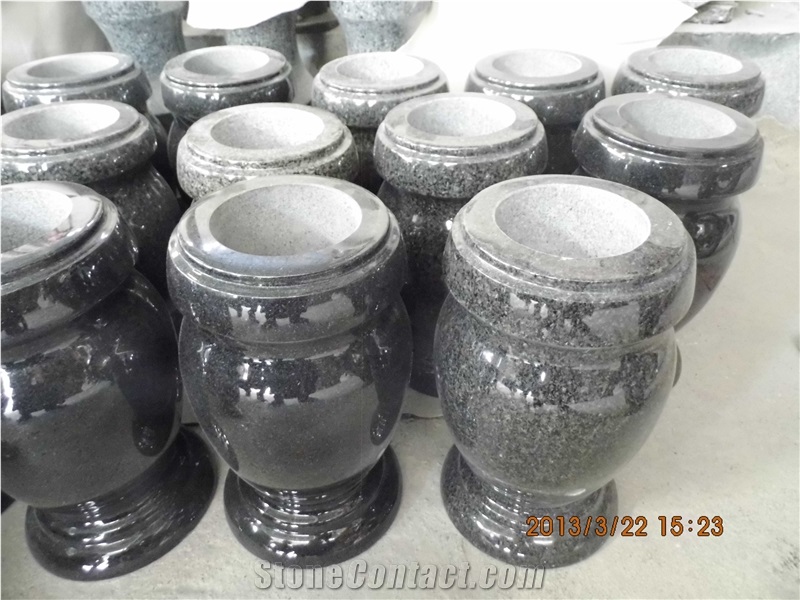 Granite Monumental Vase and Lamp
