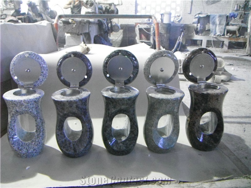 Granite Monumental Vase and Lamp