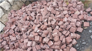China Factory Red Porphyry Cube Stone,Red Granite,For Outdoor Paving,Wholesaler,Quarry Owner