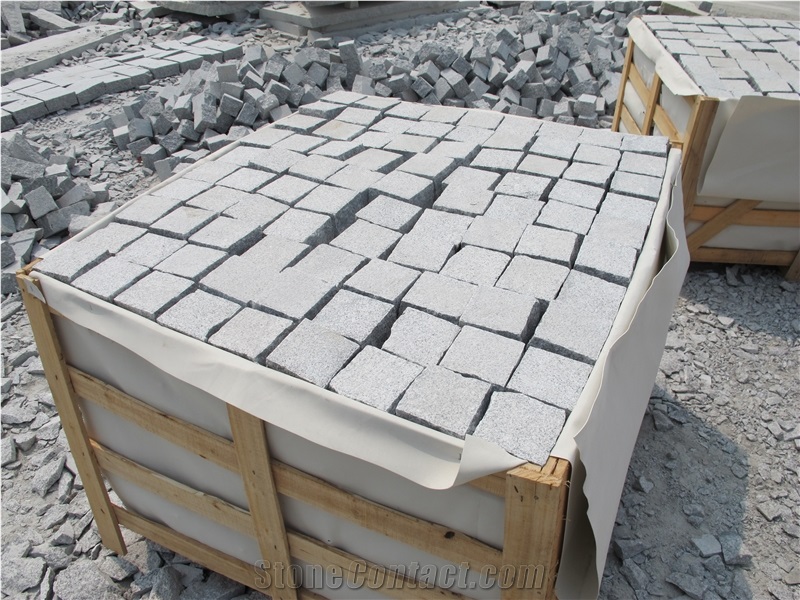 China G603 Grey Granite Cube/Cubic Stone, Paving Stone Cobble Setts Courtyard/Driveway Paving Stone, Classic Grey Granite Driveway Paving Stone
