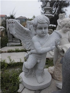 China Grey Granite Carving Angel Sculptures & Statues,Exterior Decoration,China Granite,Wholesaler,Quarry Owner-Xiamen Songjia
