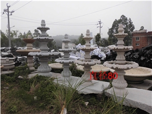 China Grey Granite Fountain for Exterior Decoration,Water Fountain,Wholesaler,Quarry Owner-Xiamen Songjia