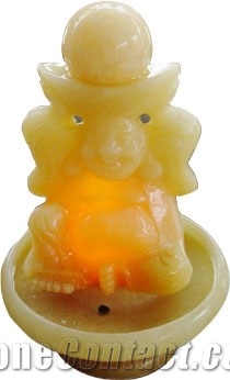 Fountain Ball Fengshui Ball Fortune Ball,Yellow Onyx Fountain Ball