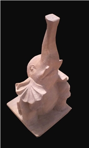 Stojne Animal Statue, Bansi Pink Sandstone Sculpture & Statue