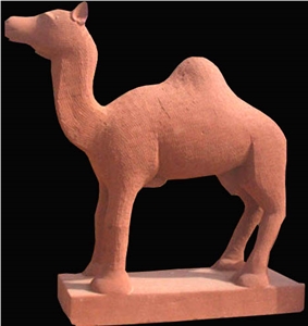 Stone Animal Statue, Agra Red Sandstone Sculpture & Statue
