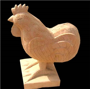 Stone Animal Statue, Dholpur Pink Sandstone Sculpture & Statue