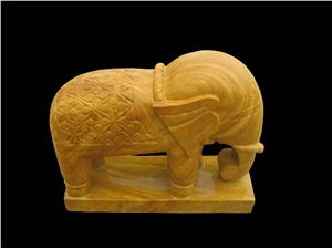 Stone Animal Statue, Teak Wood Sandstone Sculpture Stone Animal Statue, Teak Wood Sandstone Sculpture