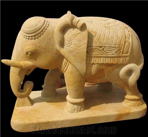 Stone Animal Statue, Teak Wood Sandstone Sculpture & Statue