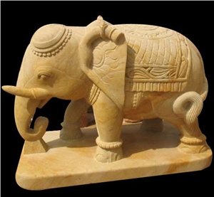 Stone Animal Statue, Teak Wood Sandstone Sculpture & Statue